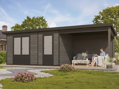 WPC Gartenhaus Modell Style DeLuxe 2-Raum mit Lounge