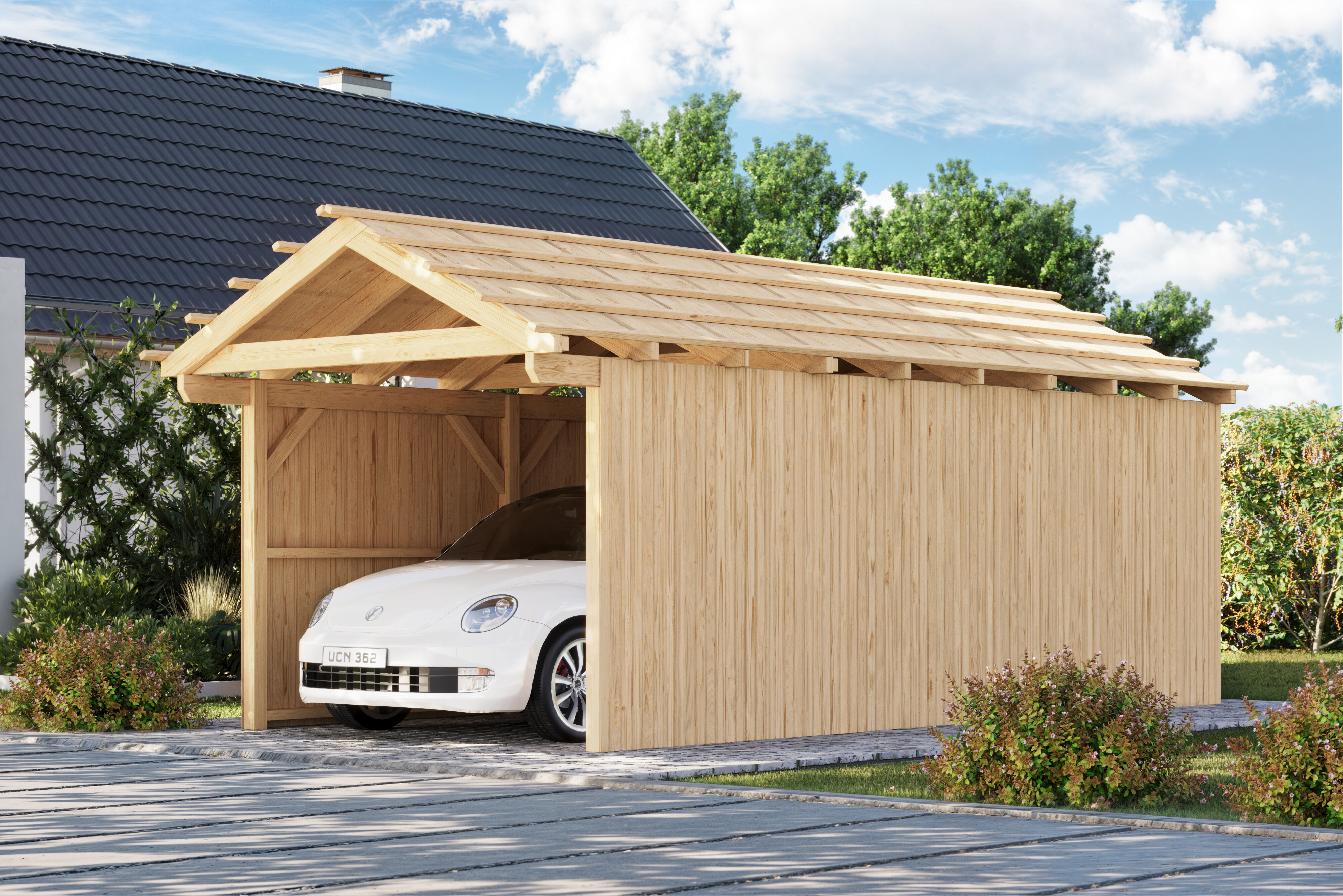 Fjordholz Carport Modell X1S Plus