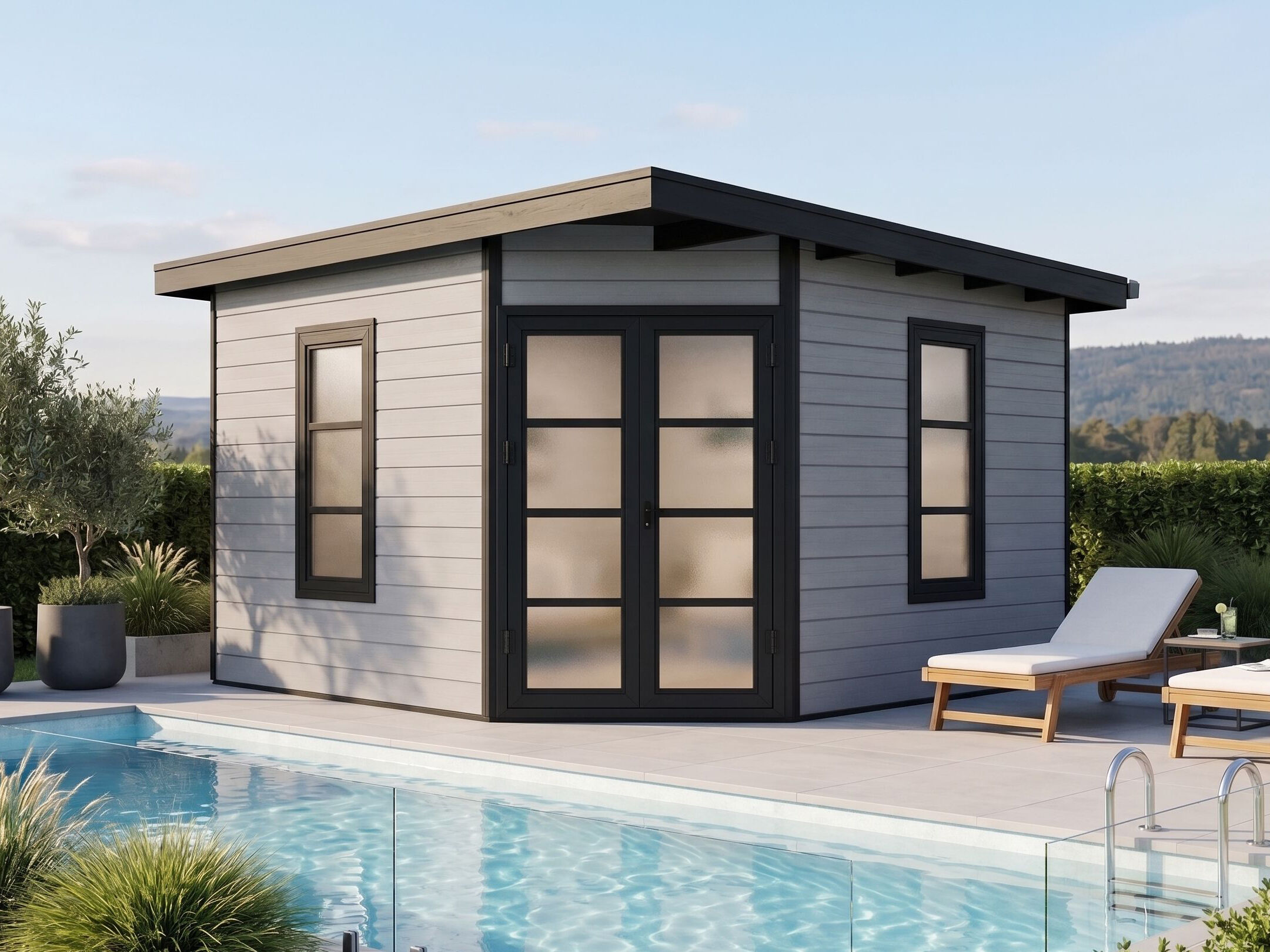 WPC 5-Eck Gartenhaus Modell Quinto Duo
