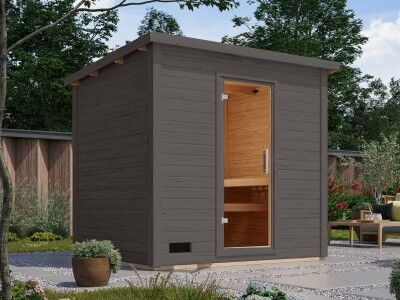 Saunahaus Modell Kaija 3 terragrau