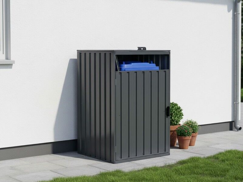 StarLine 1er Mülltonnenbox Modell Cubi Metall 240 l