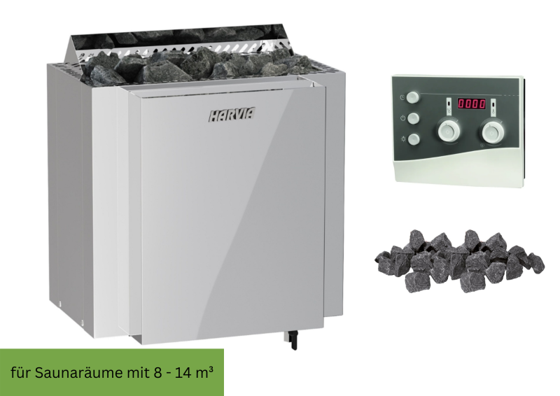 Harvia Qubic Kombiofen 9 KW Bio-Kombiofen mit externer Steuerung