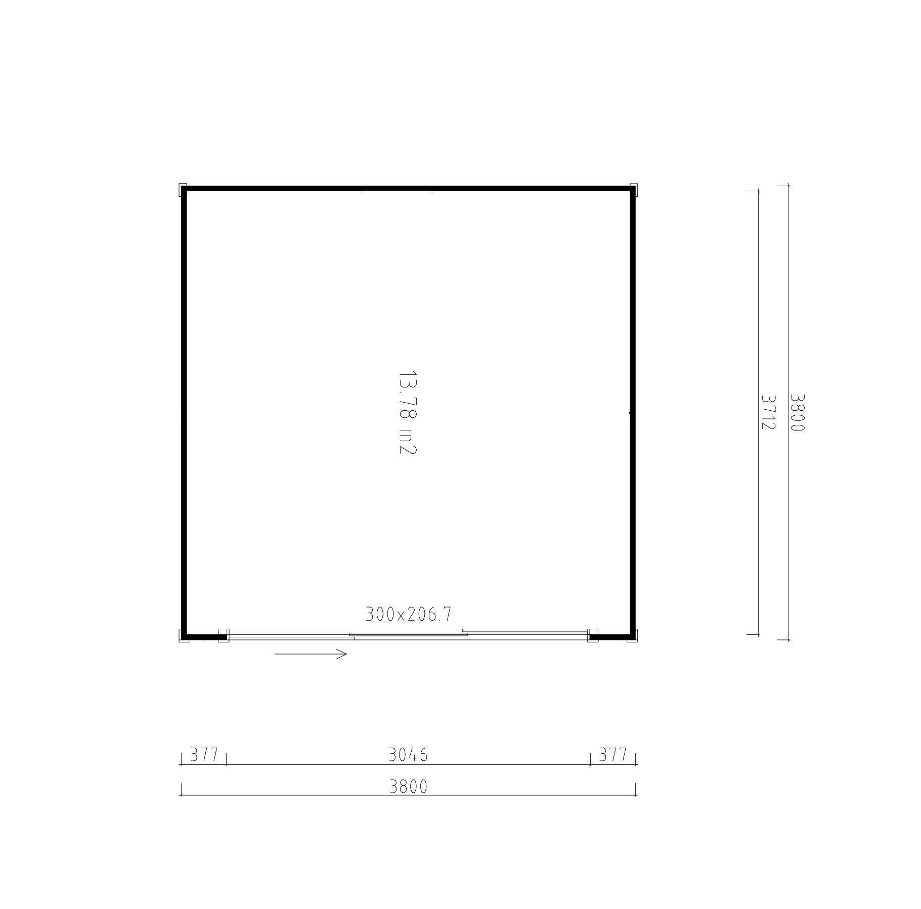 Fjordholz Gartenhaus Modell Q-BIC Alu 44...