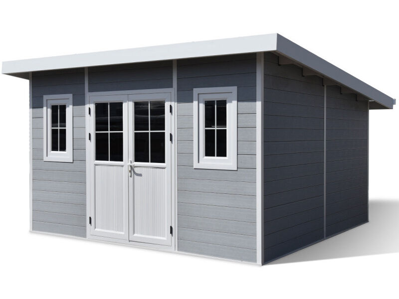 WPC Gartenhaus Modell Bicolor weiß 15 m² Rabatt: 26 %