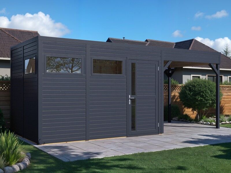 Gerätehaus Modell Cubus 3 Lounge anthrazit