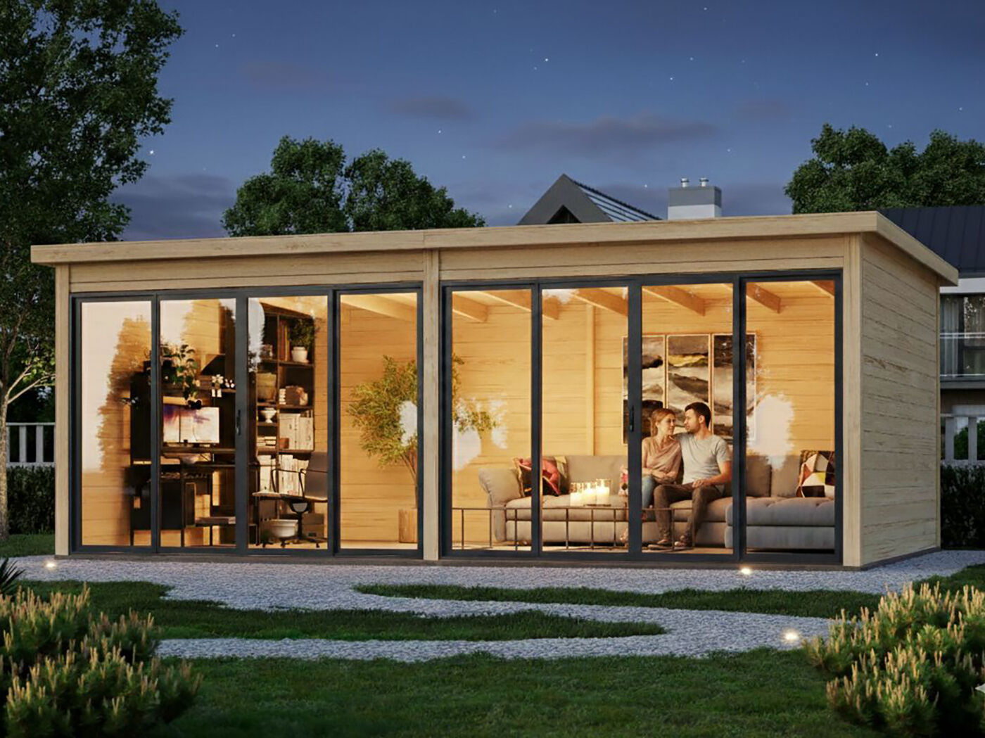 26% billiger! Fjordholz Holzgartenhaus Modell Office IsoSlide 11