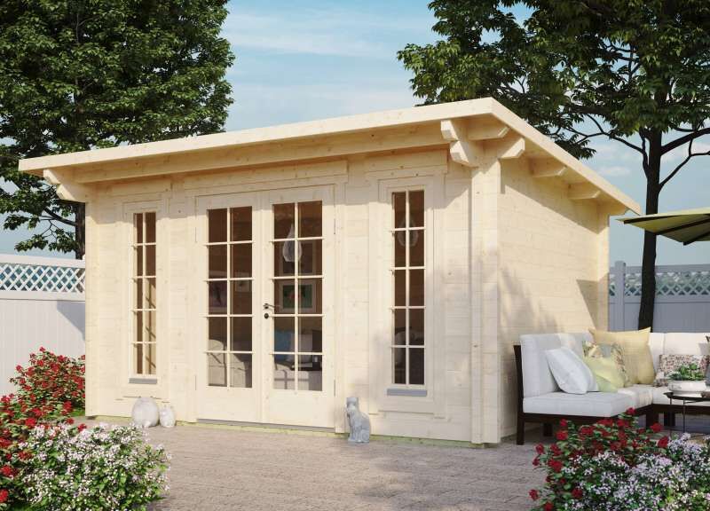 Moderne HolzGartenhaus mit Pultdach vom Hersteller bestellen