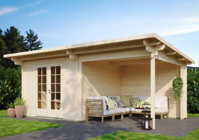 Moderne HolzGartenhaus mit Pultdach vom Hersteller bestellen