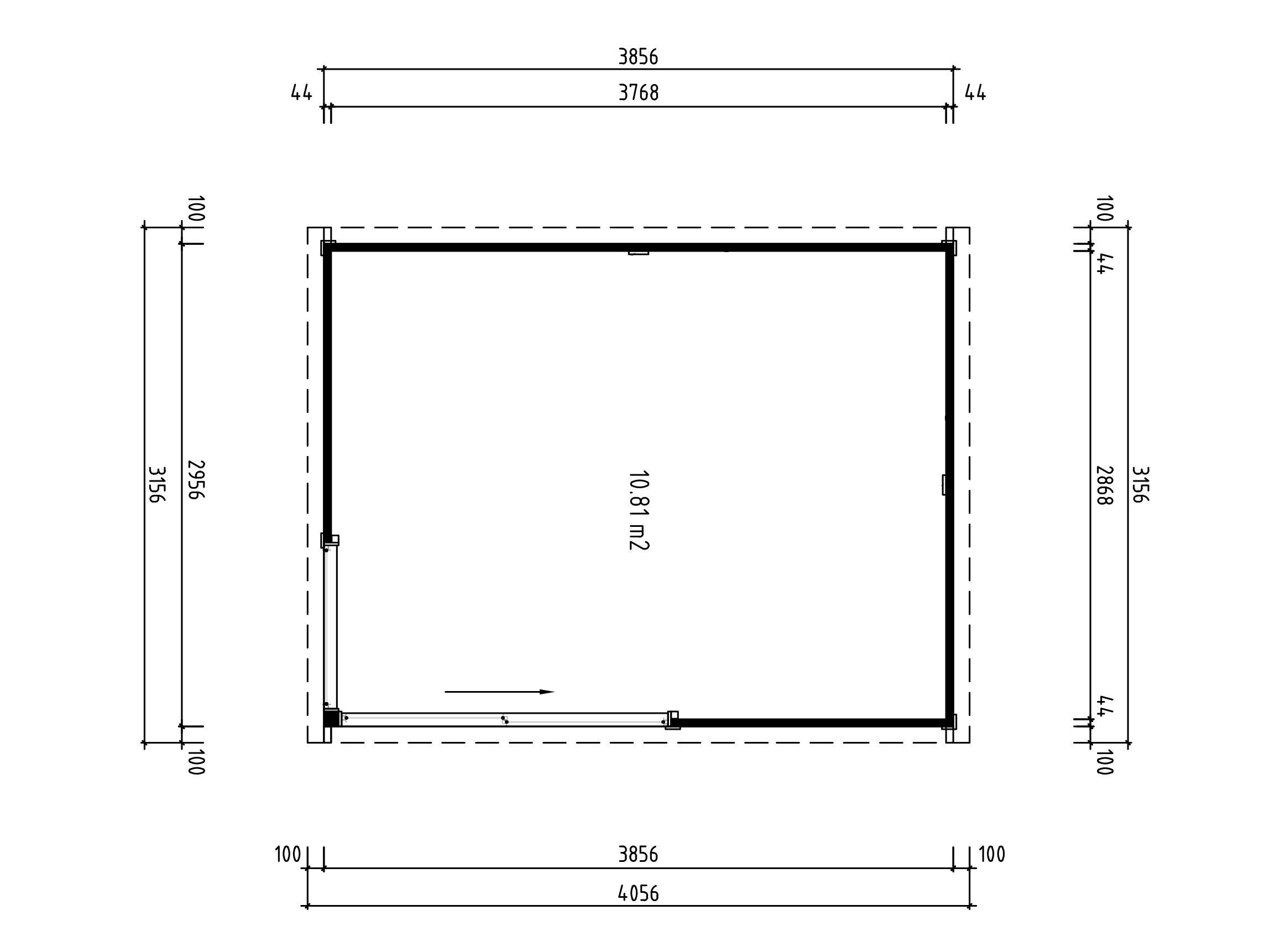 Fjordholz Gartenhaus Modell Amrum-2 mit Vordach Rabatt: 26 %