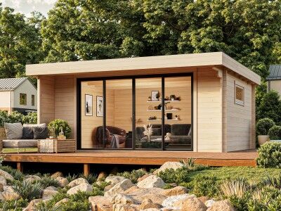 Fjordholz Gartenhaus Modell Kubi 44 IsoSlide