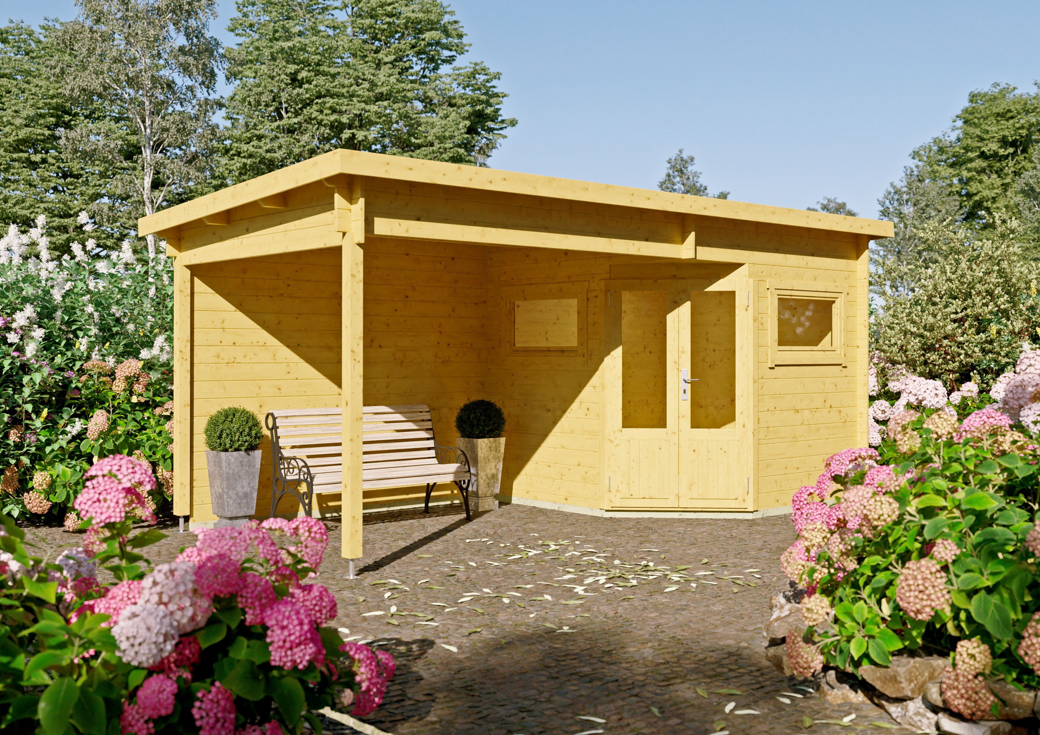 Fjordholz 5-Eck Gartenhaus Modell Leva 2E