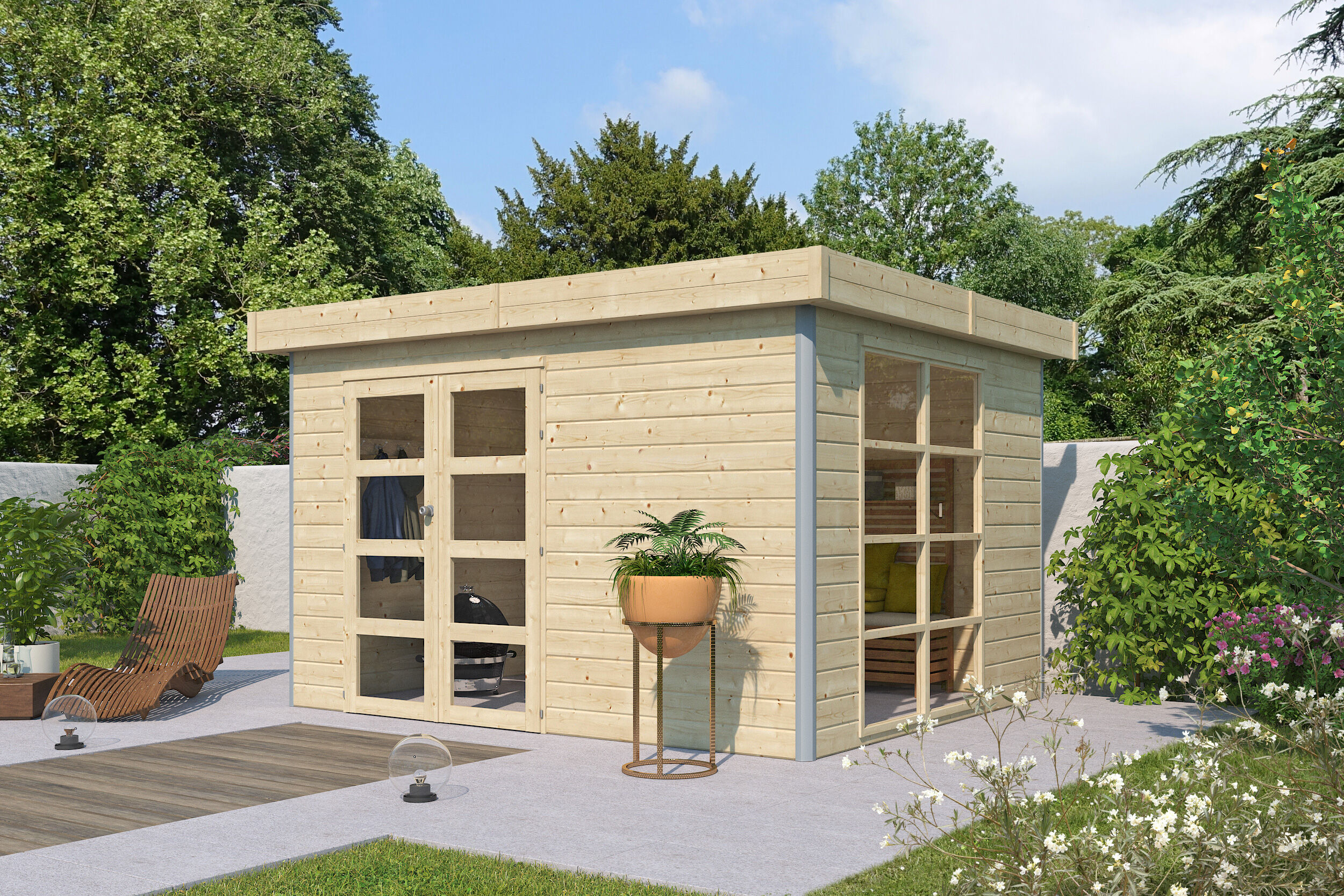 Gartenhaus Alu-Line Modell Misaka| Rabatt: 26%|3x3m