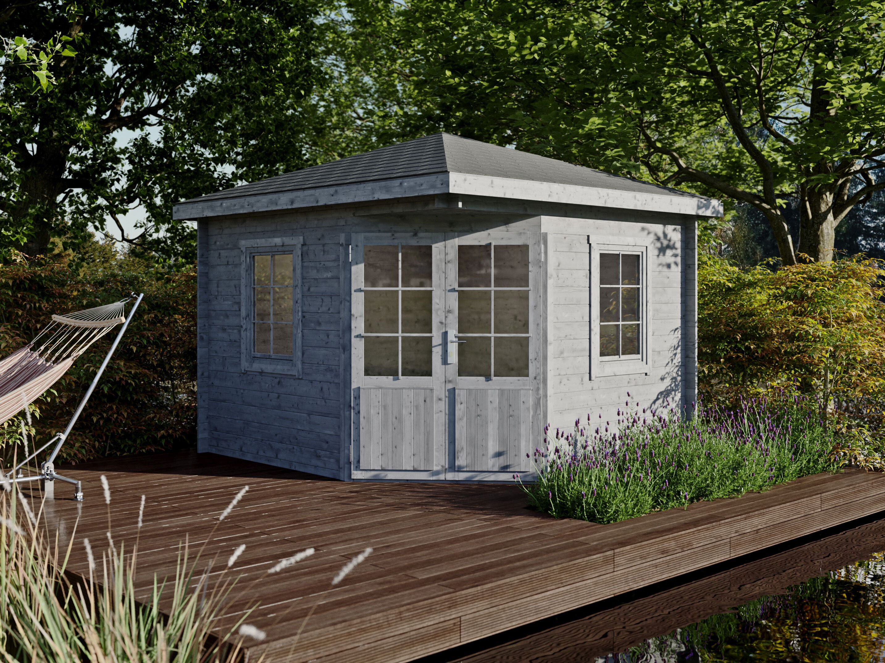 Fjordholz 5-Eck Gartenhaus Modell Evelyn 1B