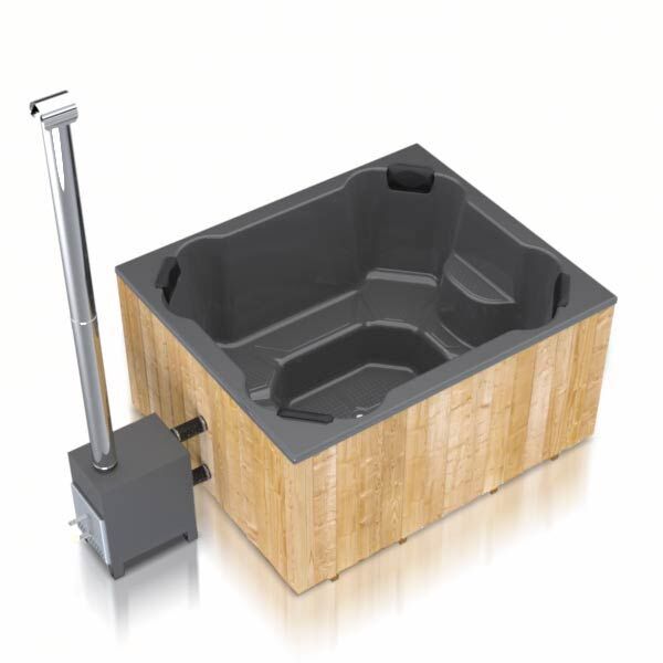 Fjordholz Hot Tub Quattro Mads – eckiges Hot Tub /