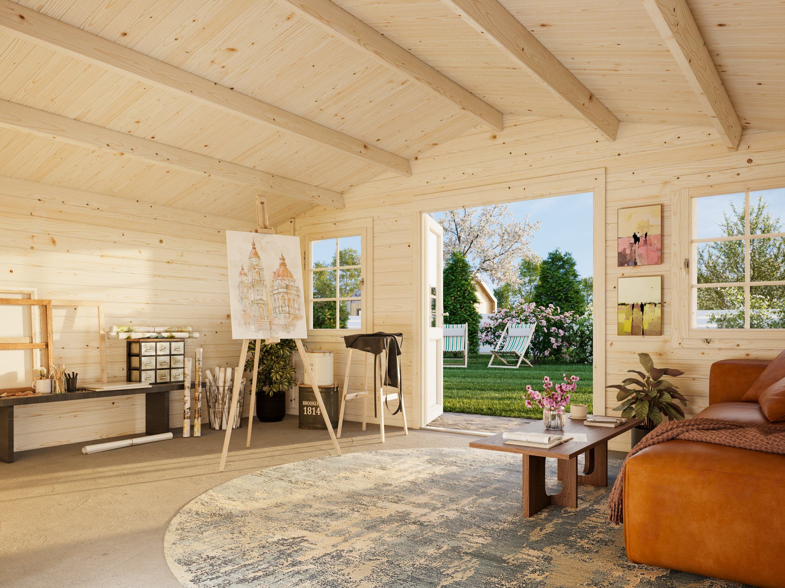 Palmako Gartenhaus Klara 17 m² natur online bestellen