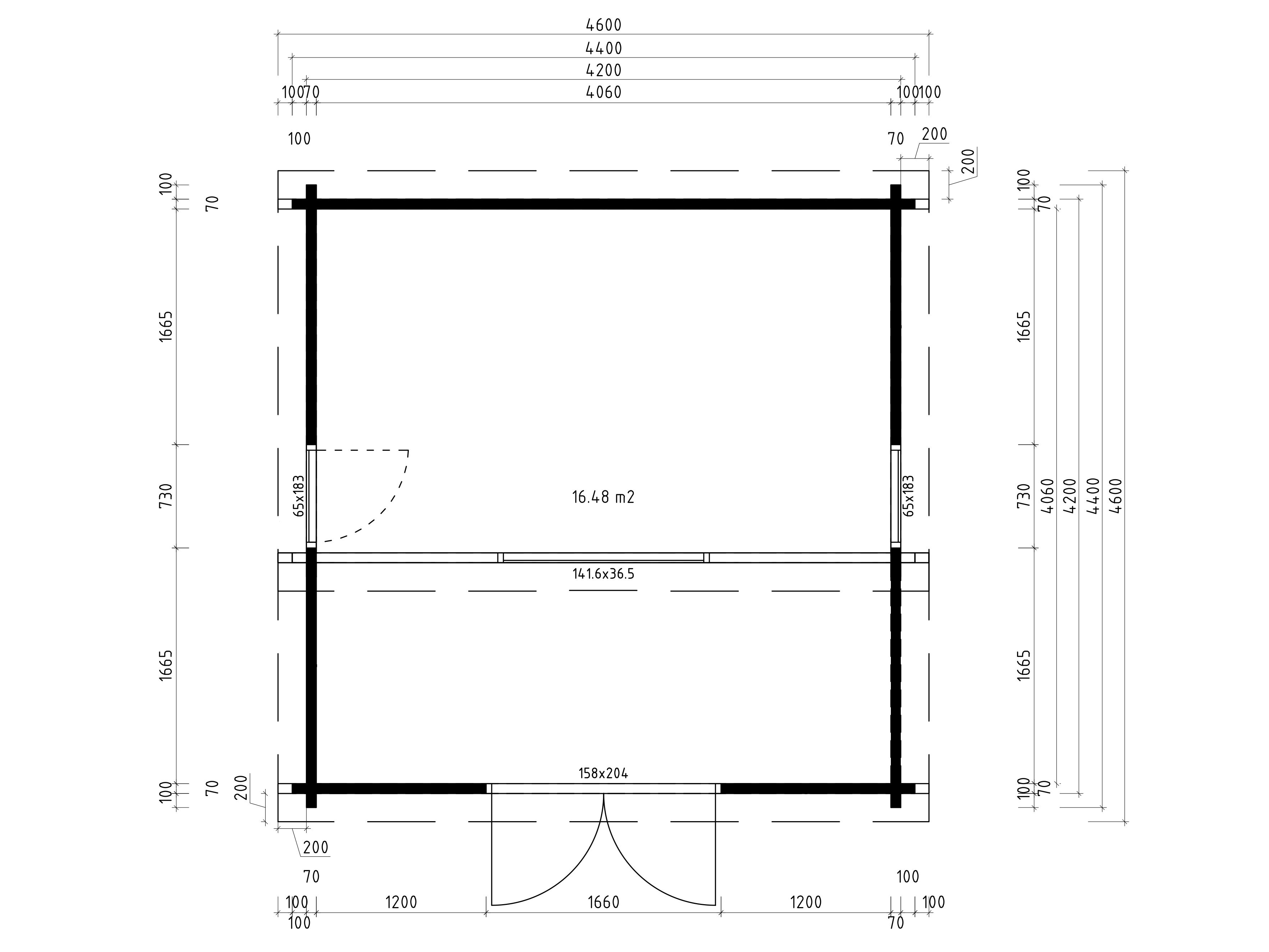 Fjordholz Pultdach Holz-Gartenhaus Modell Lausitz