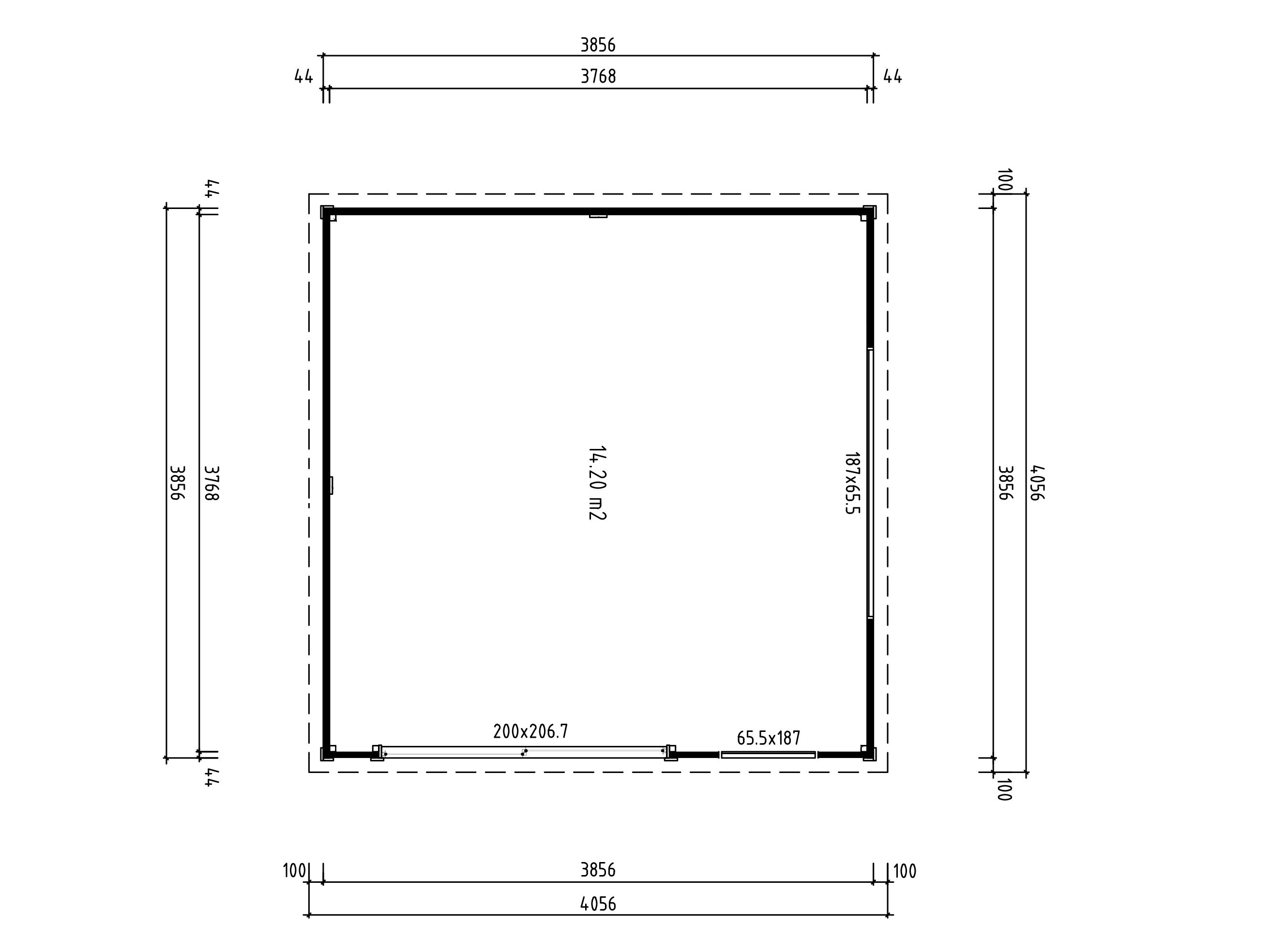 Fjordholz Gartenhaus Modell Juist-2 mit Anbau Rabatt: 26 %