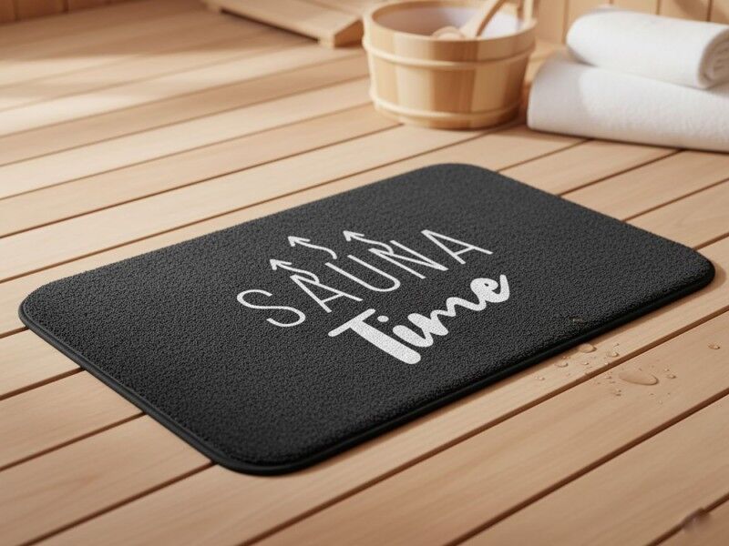 Sauna Bodenmatte 50 x 80 cm schwarz