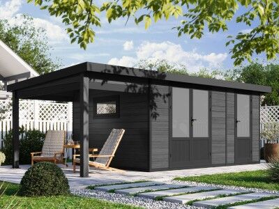 WPC Gartenhaus Modell Style DeLuxe 2-Raum mit Seitendach