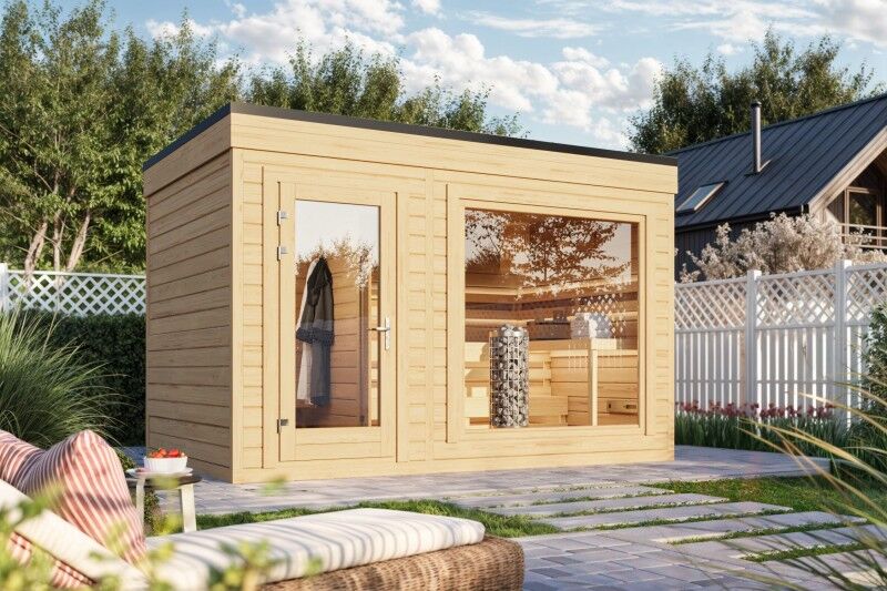 Fjordholz Saunahaus Modell Panorama Cube 70 B