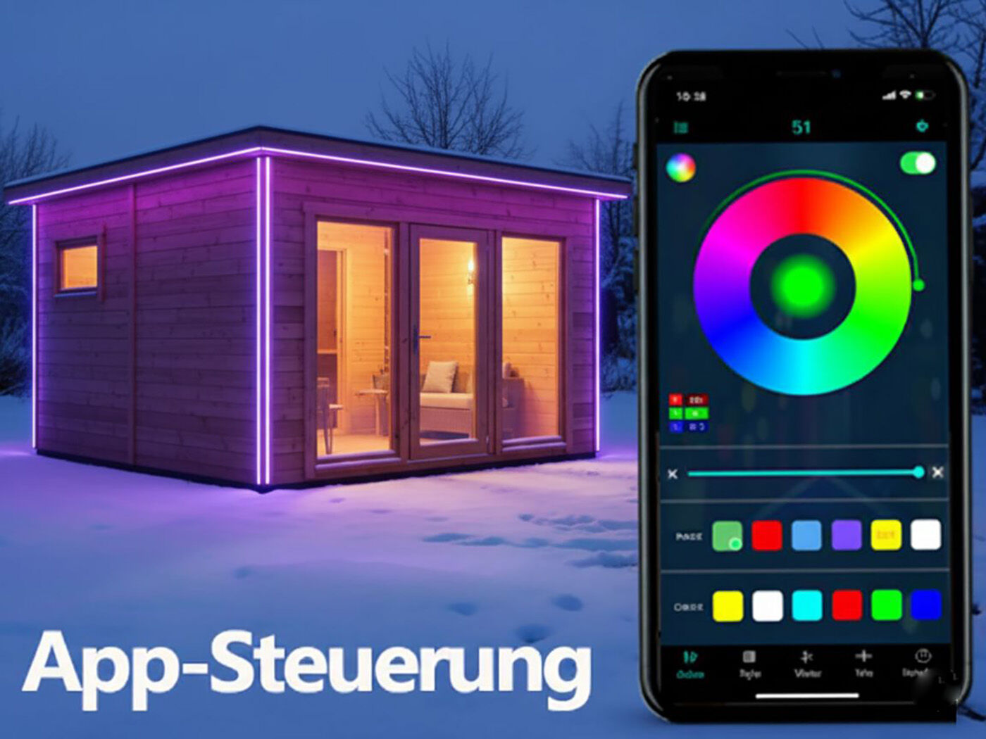 44 % reduziert: Gartenhaus-Sonderangebot LED Kit Ambient Comfort 10m