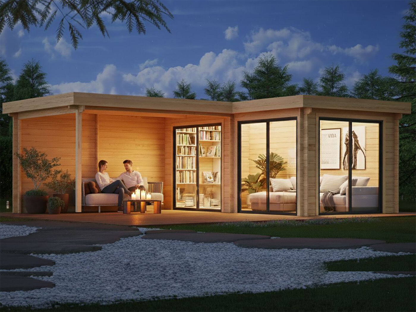 Fjordholz Gartenhaus Modell Luisa-44 IsoSlide Fjordholz Gartenhaus Modell Luisa-44 IsoSlide