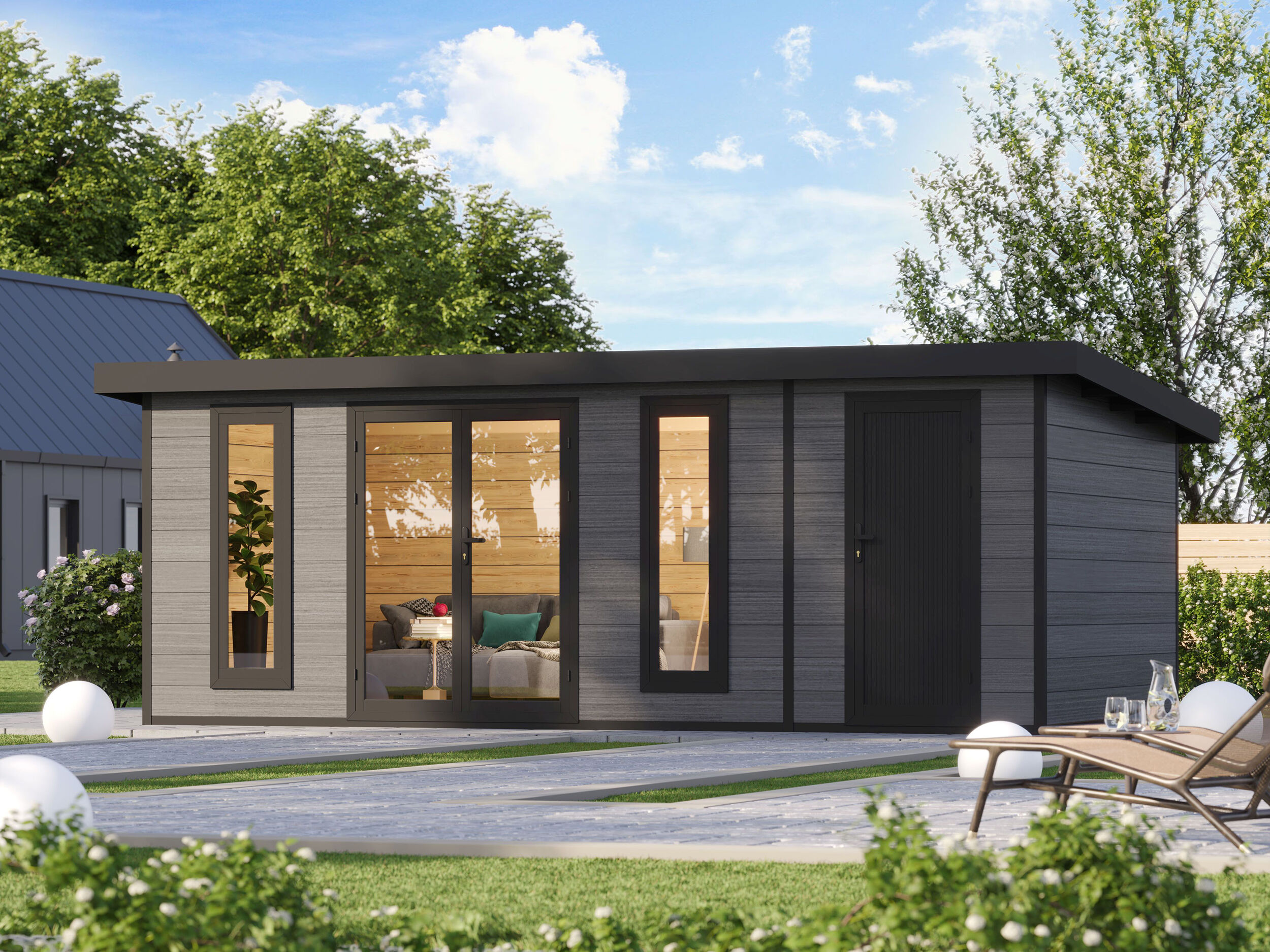 26% Rabatt ! WPC Gartenhaus Modell Panorama 2-Raum