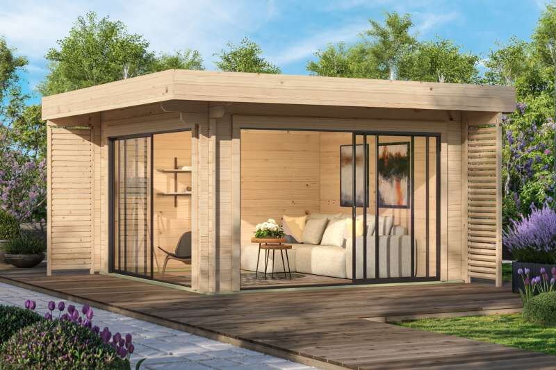 Hochwertige Luxus-Lounge-Gartenhäuser mit Glasfront