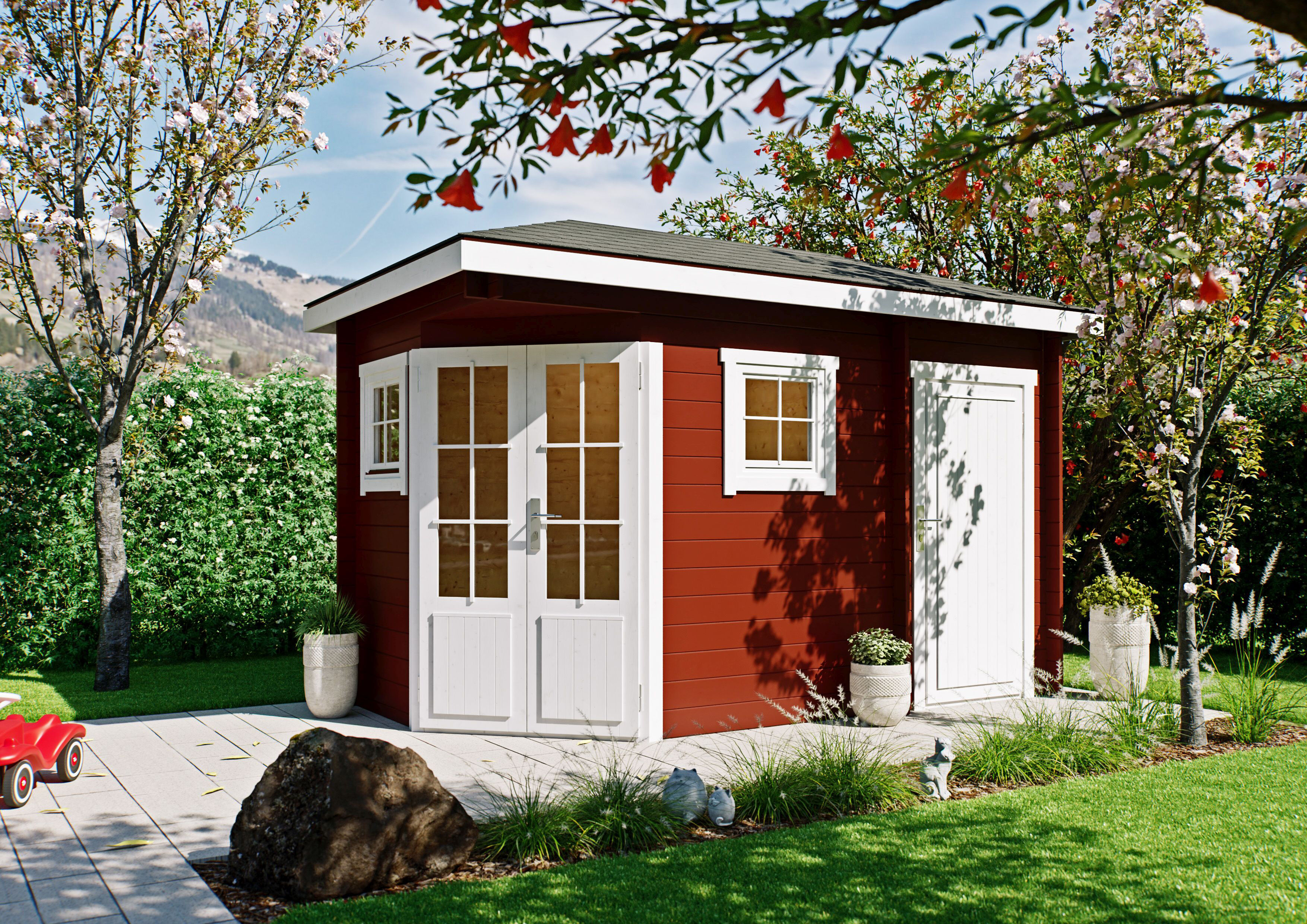 Fjordholz 5-Eck Gartenhaus Modell Evelyn 1B