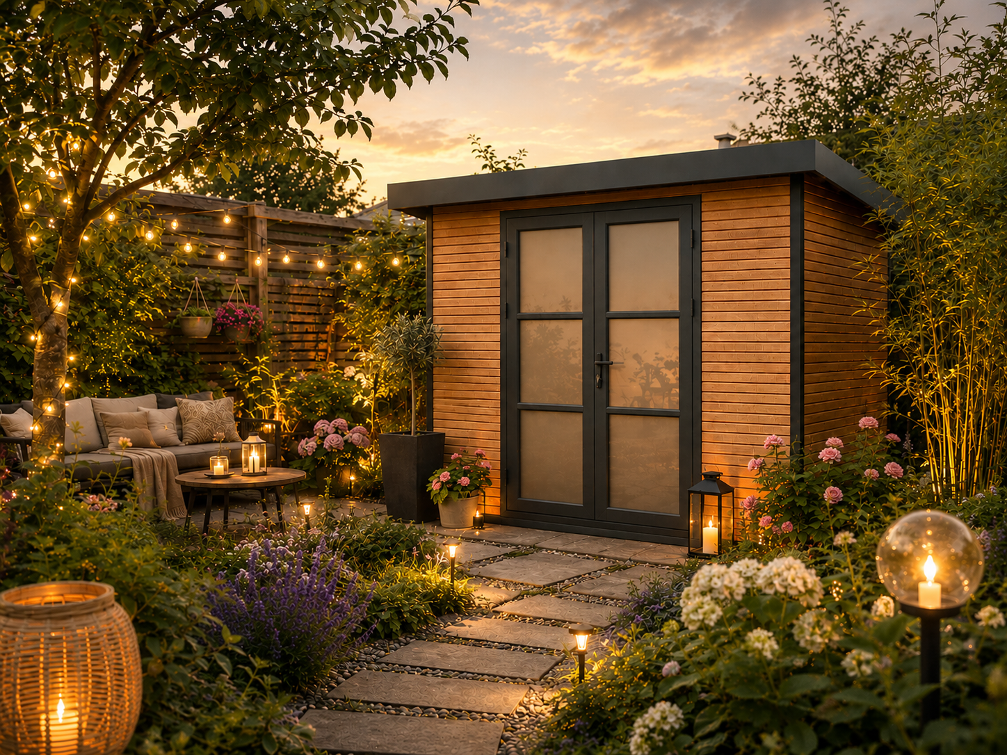 WPC Gartenhaus Modell FineLine 5,8 m² Grau