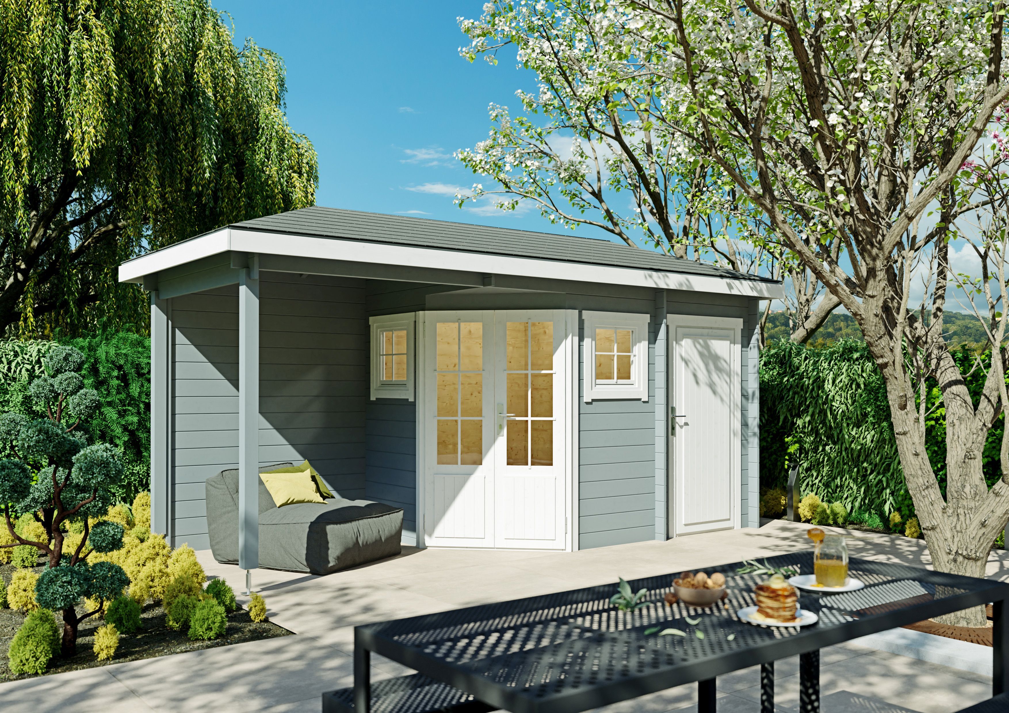 Fjordholz 5-Eck Gartenhaus Modell Evelyn 1B