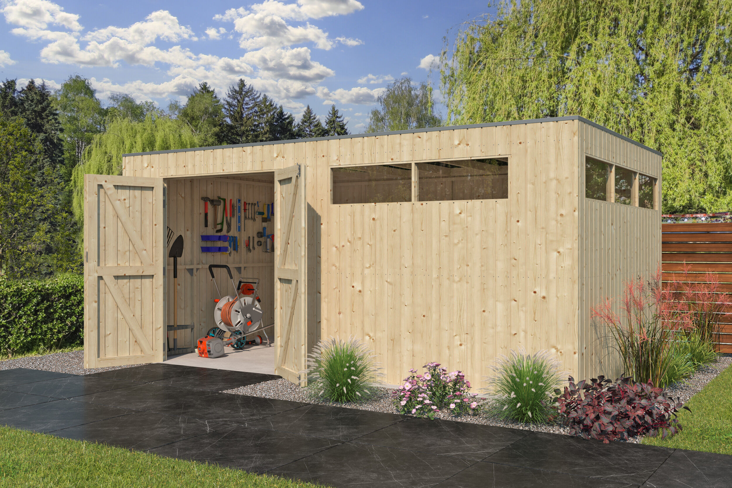 Gartenhaus Modell QBV-Line 14,90 m² Rabatt: 26 %