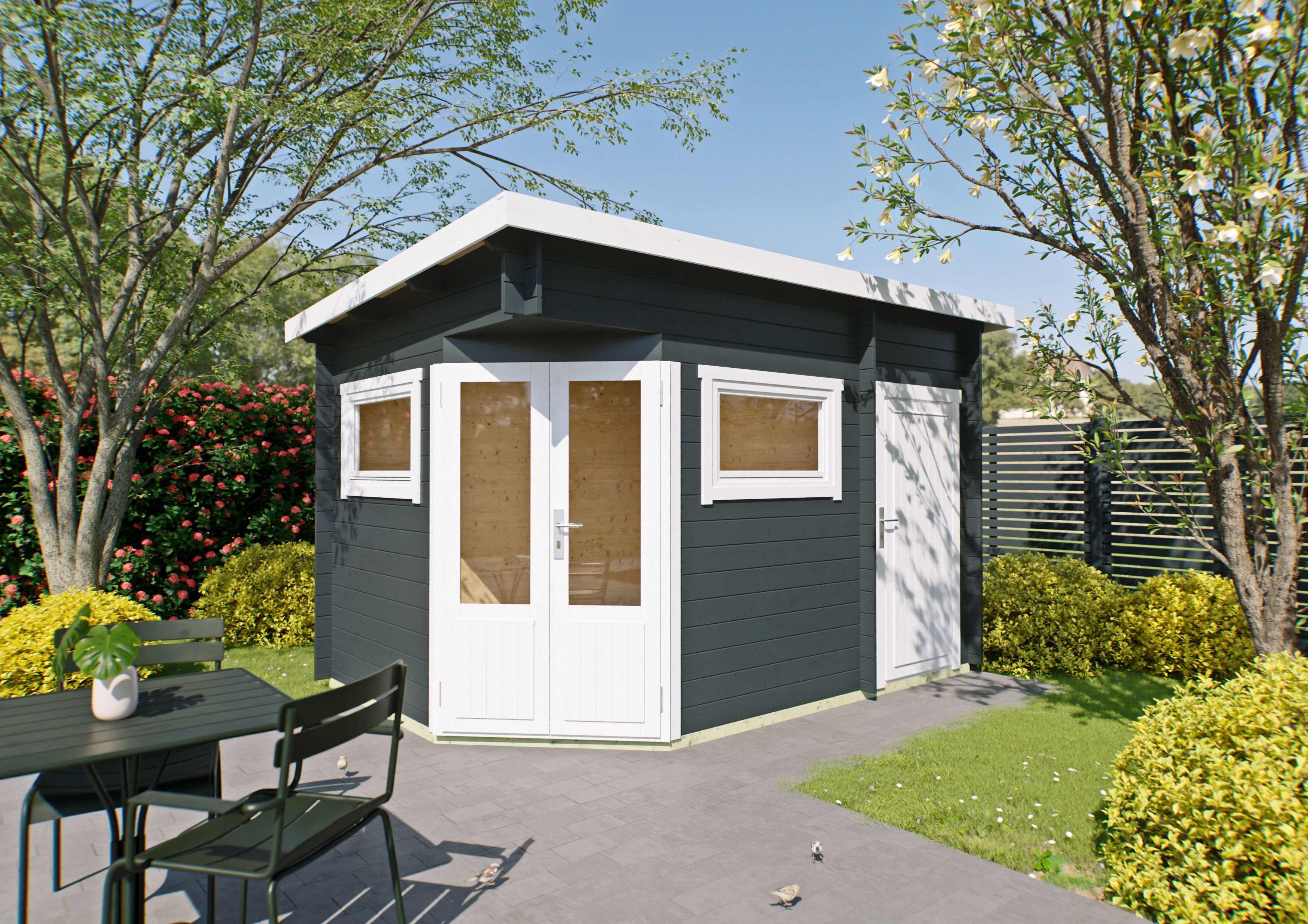 Fjordholz 5-Eck Gartenhaus Modell Leva 2E