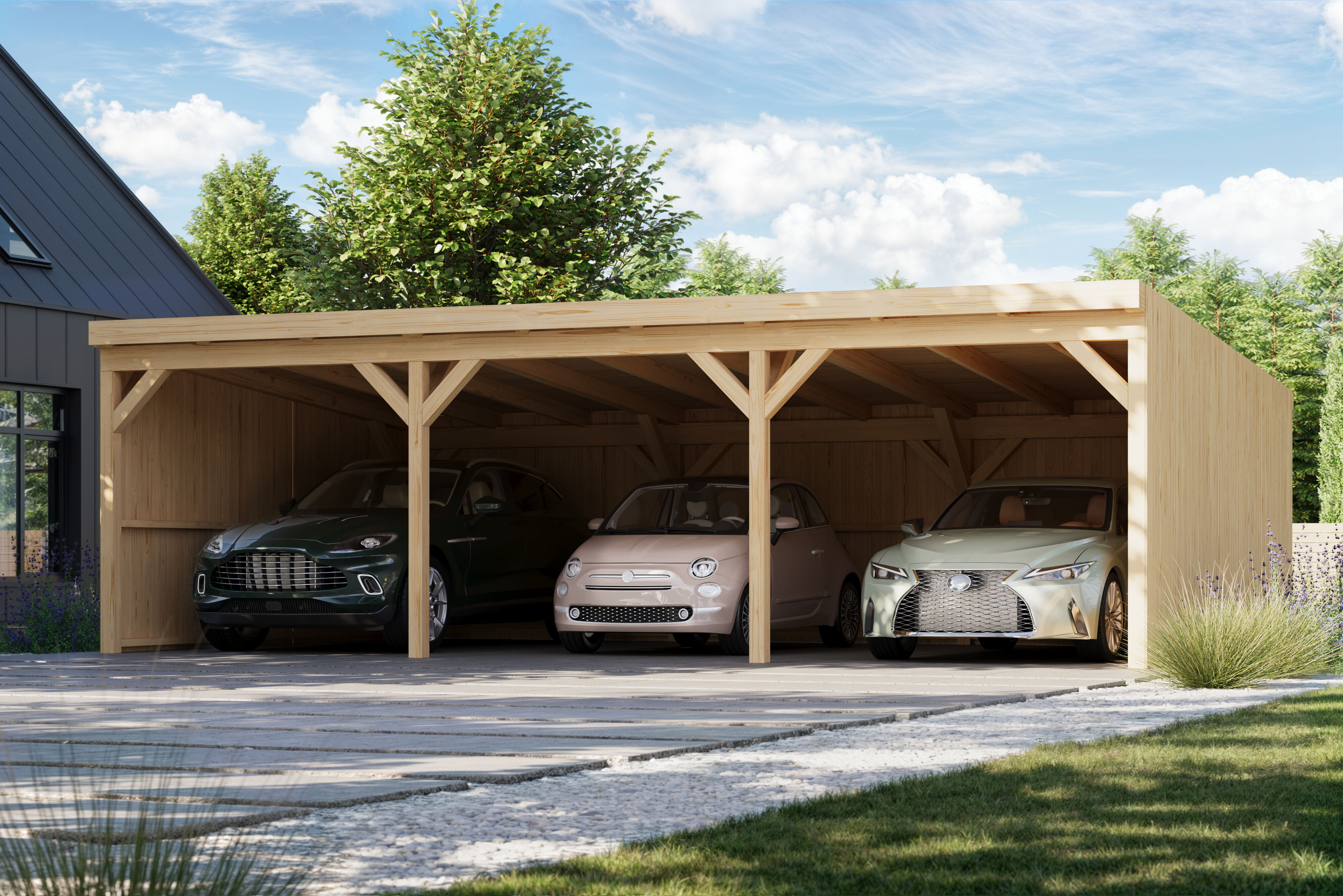Fjordholz Carport Modell X3