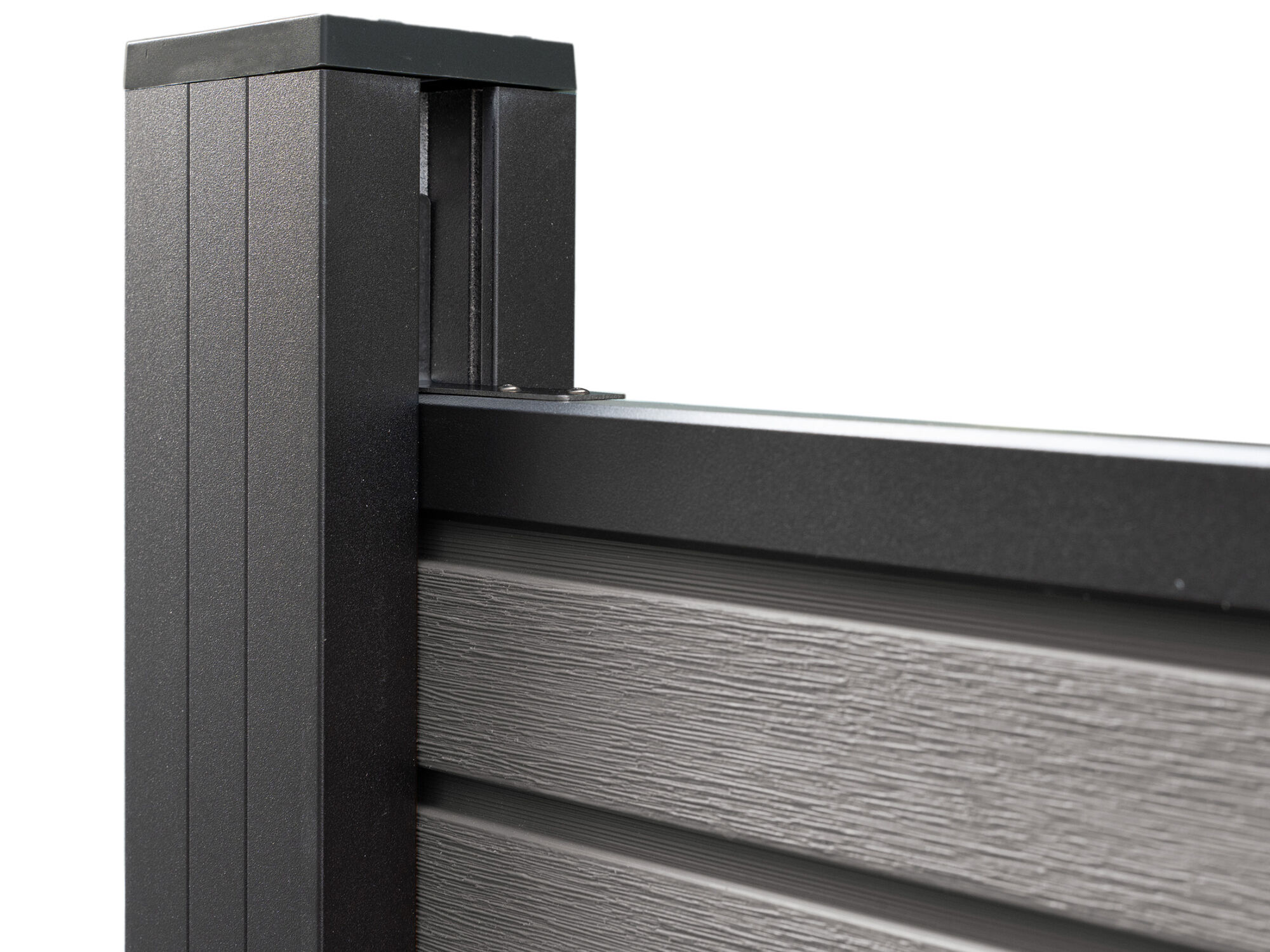 Aluminium Steckzaunpfosten 6,8x6,8x240 cm Schwarz