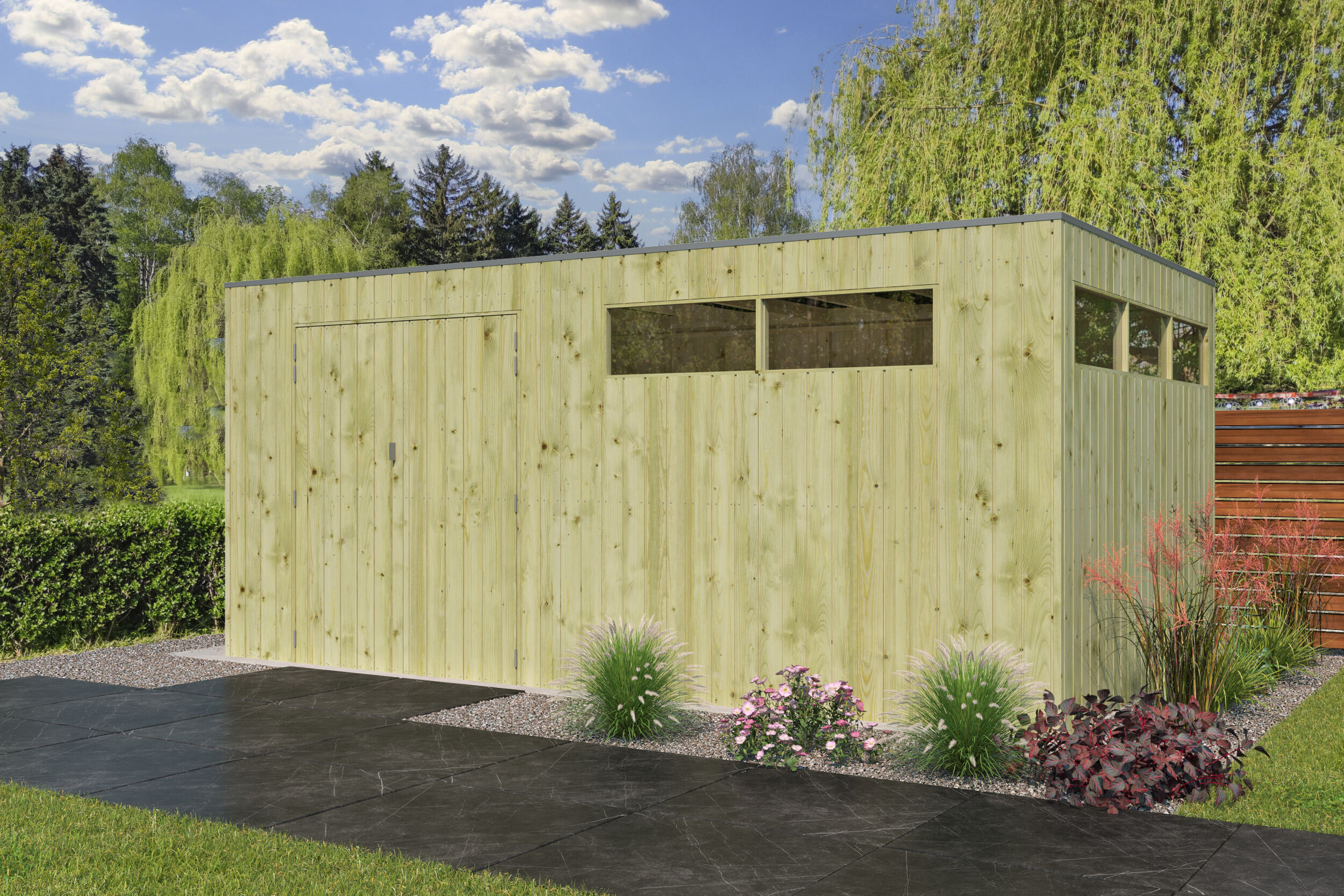 Gartenhaus Modell QBV-Line 14,90 m²| Rabatt: 26%|5x3m