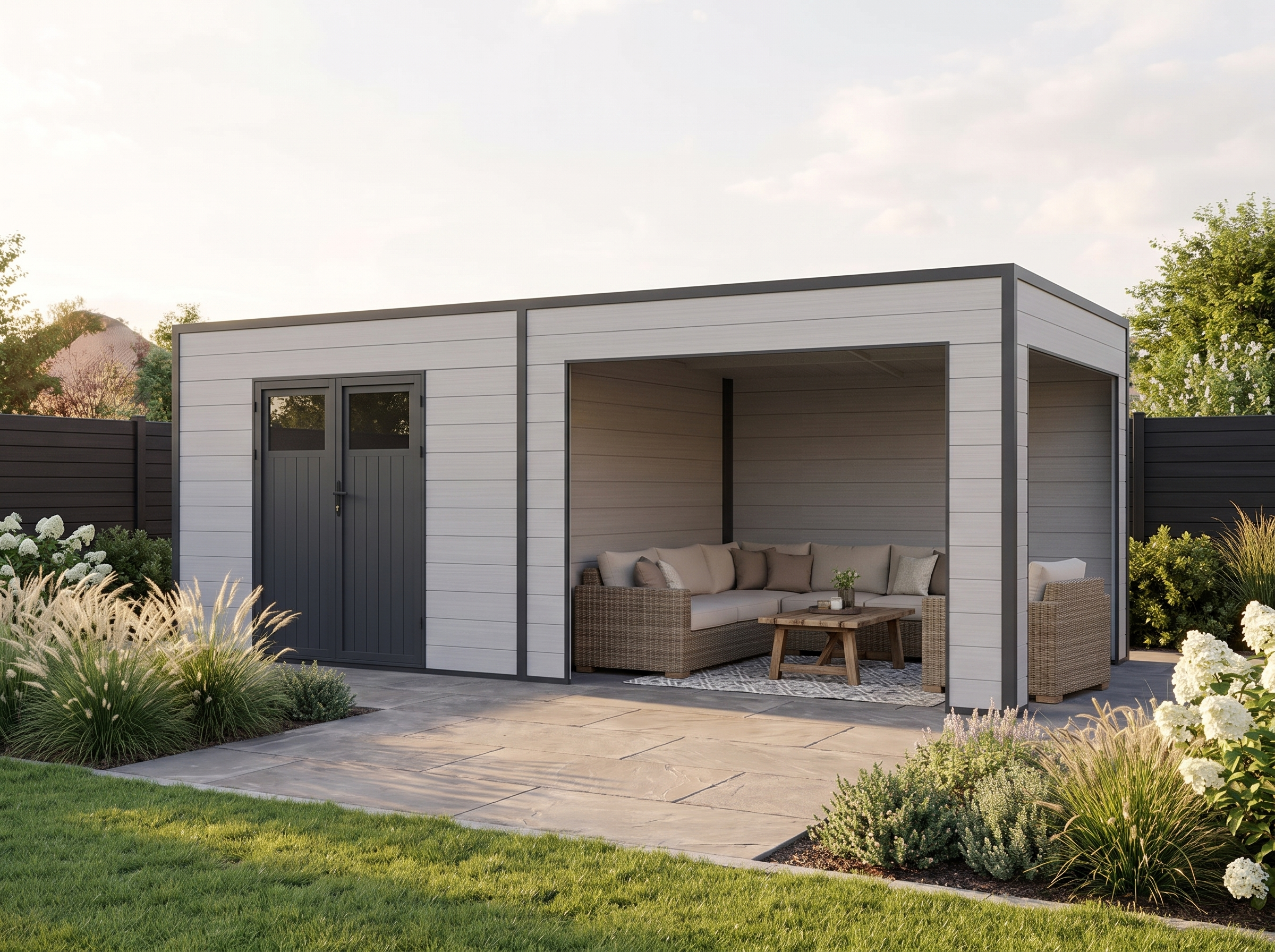 WPC Gartenhaus Modell Cubus Lounge 16,25 m²