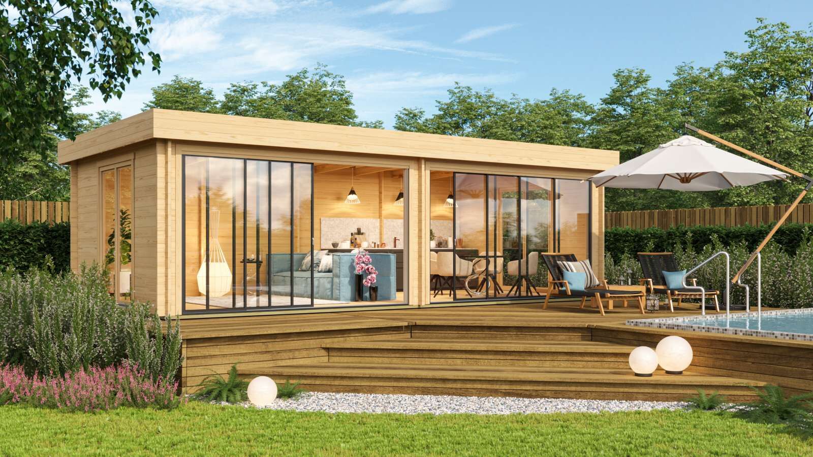 Fjordholz Gartenhaus Alu Concept Lounge 70 B online bestellen