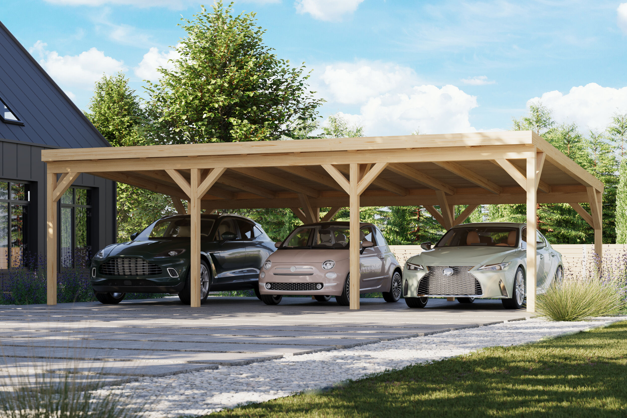 Fjordholz Carport Modell X1S