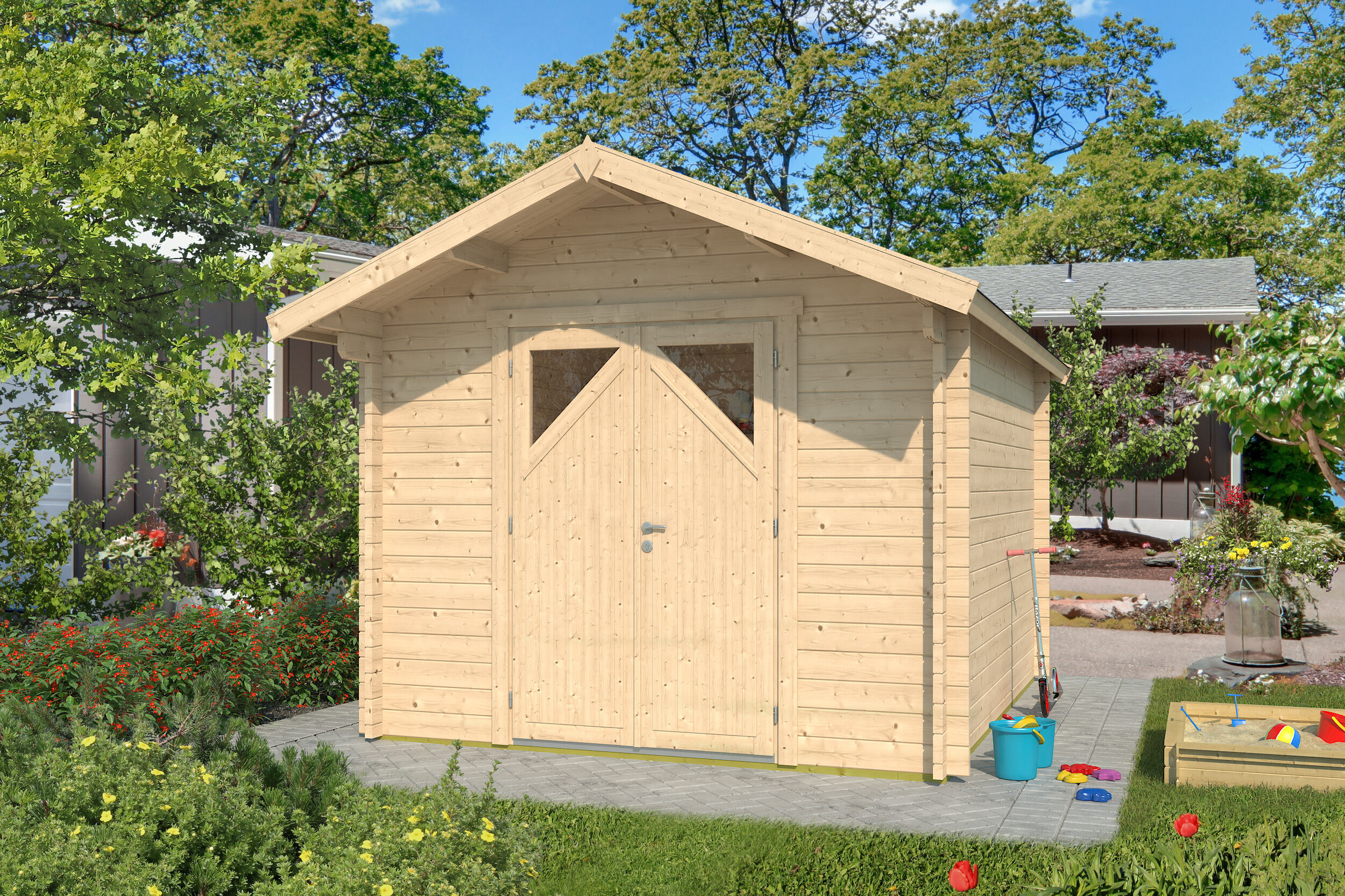 Fjordholz Gartenhaus Modell Lexi 44 E Premium