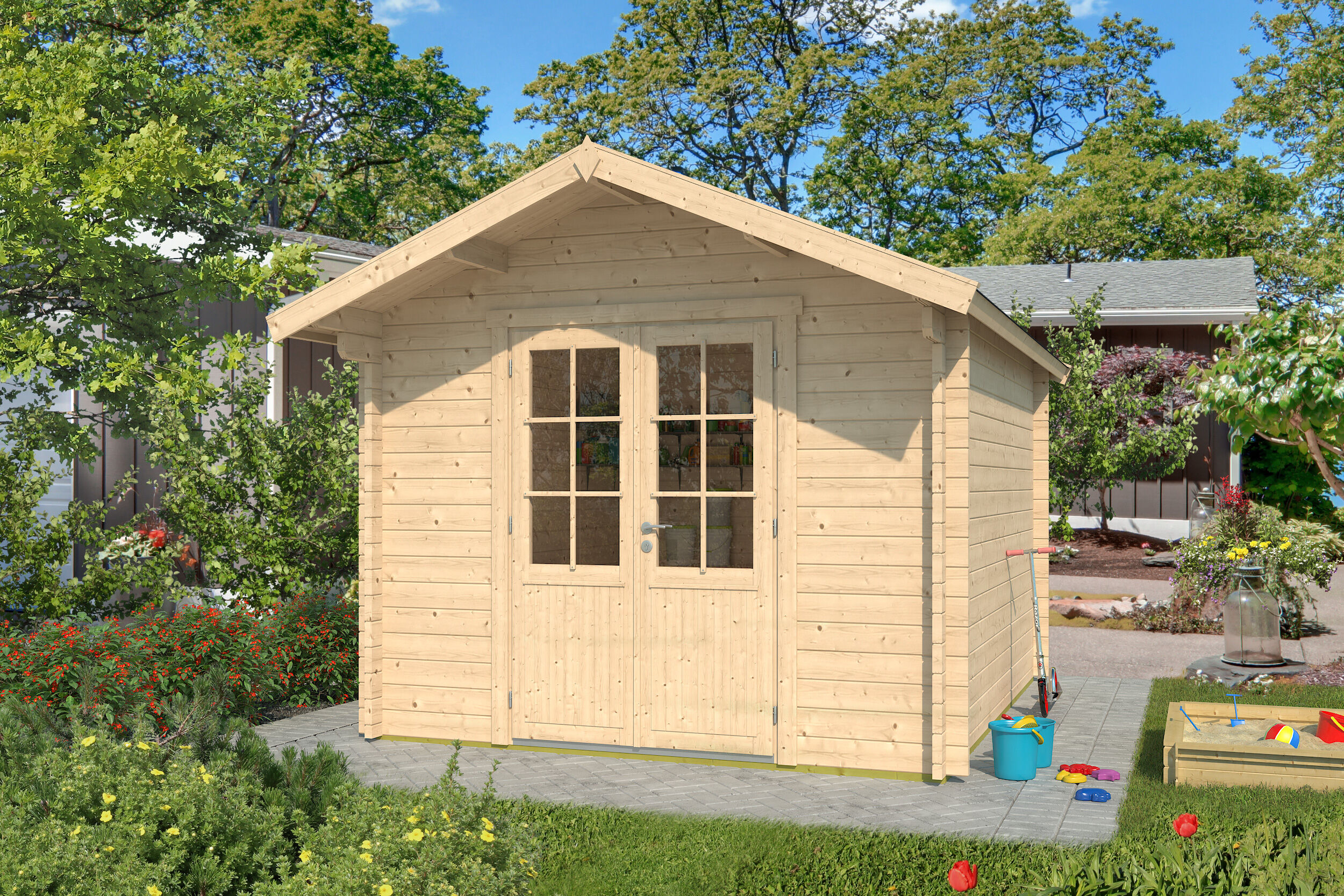 Fjordholz Holzgartenhaus Modell Lexi 44 D Premium | 3x2m