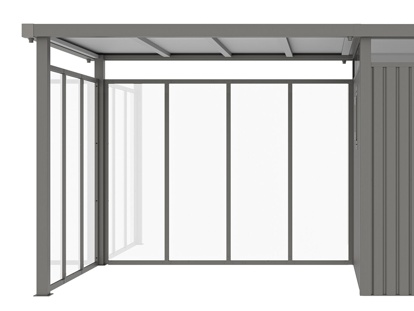 Wandset Glas für Seitendach Gerätehaus Style 4,45