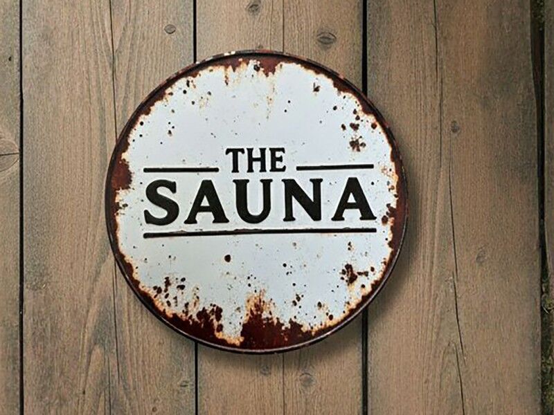 Sauna Dekoschild aus Metall Design 4