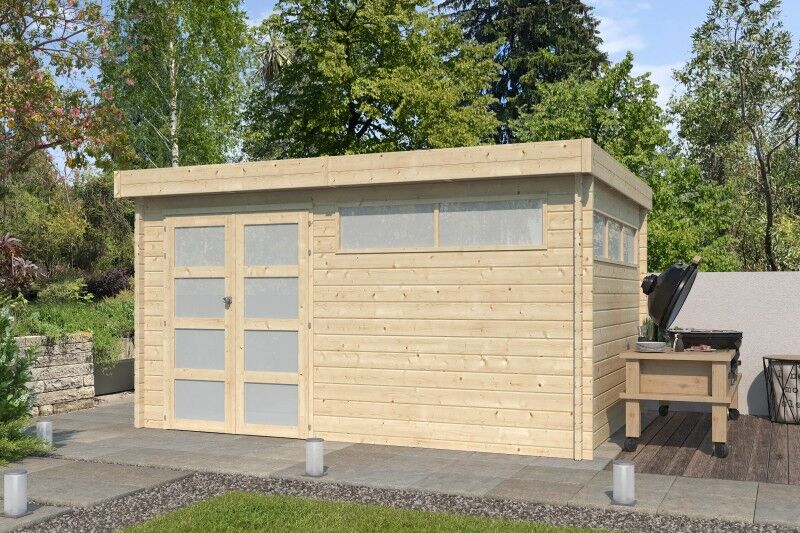 Flachdach Gartenhaus Modell Nelo 44 B