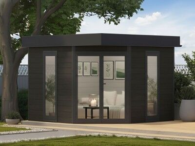 WPC 5-Eck Gartenhaus Modell Style Modern