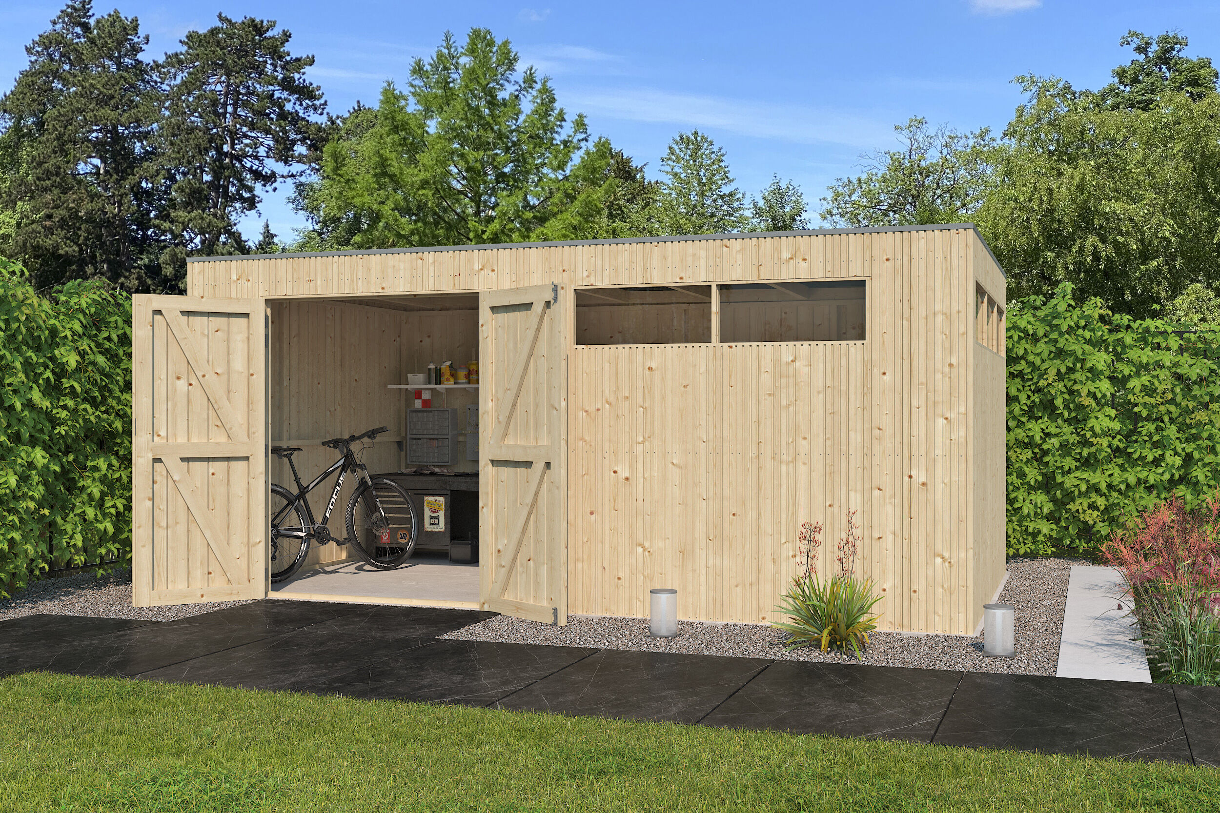 Gartenhaus Modell QBV3-Line 14,90 m² Rabatt: 26 %