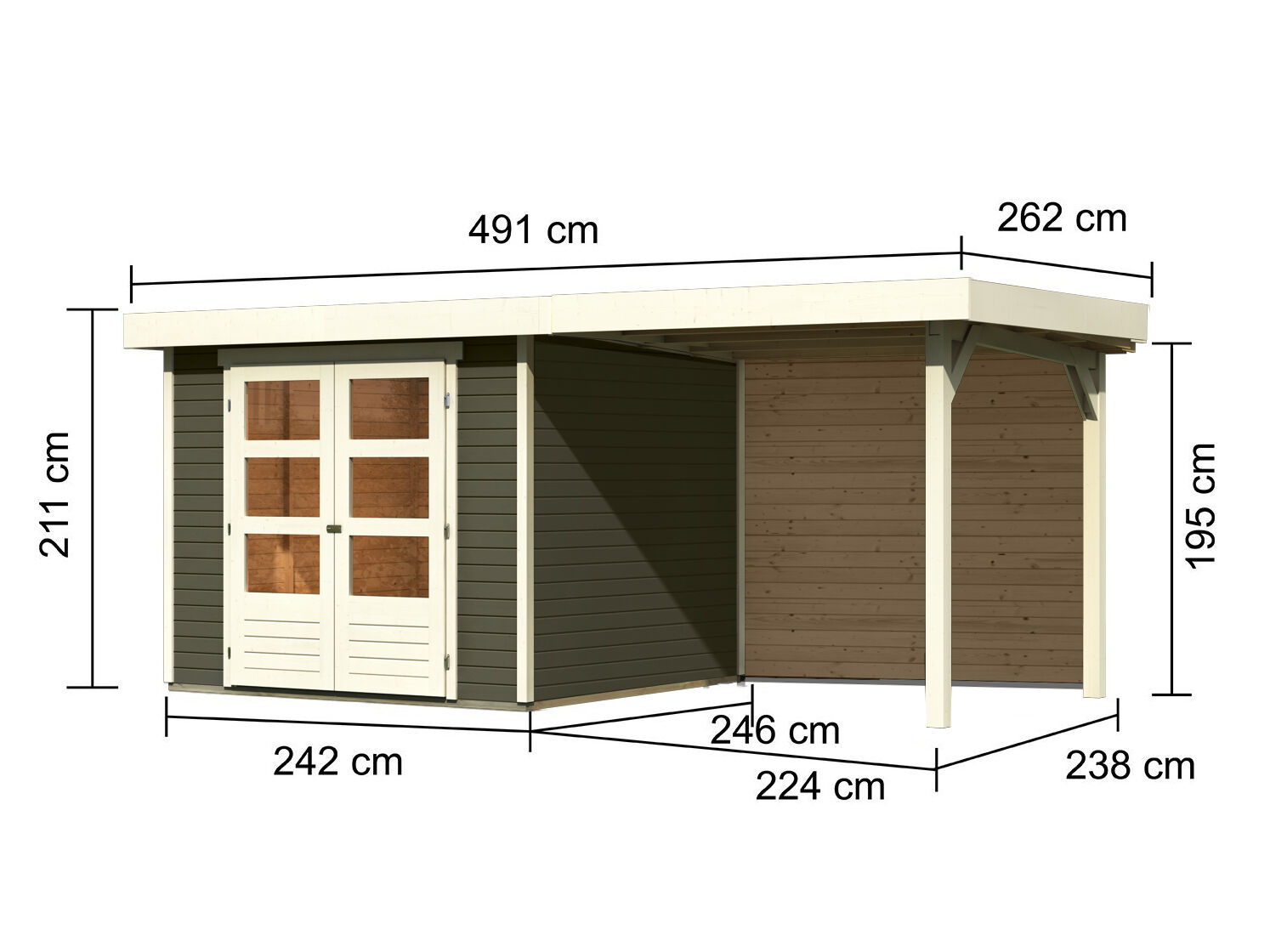 12% reduziert - Gerätehaus Modell Ketola 3.5 Spar-Set-2 12% reduziert - Gerätehaus Modell Ketola 3.5 Spar-Set-2