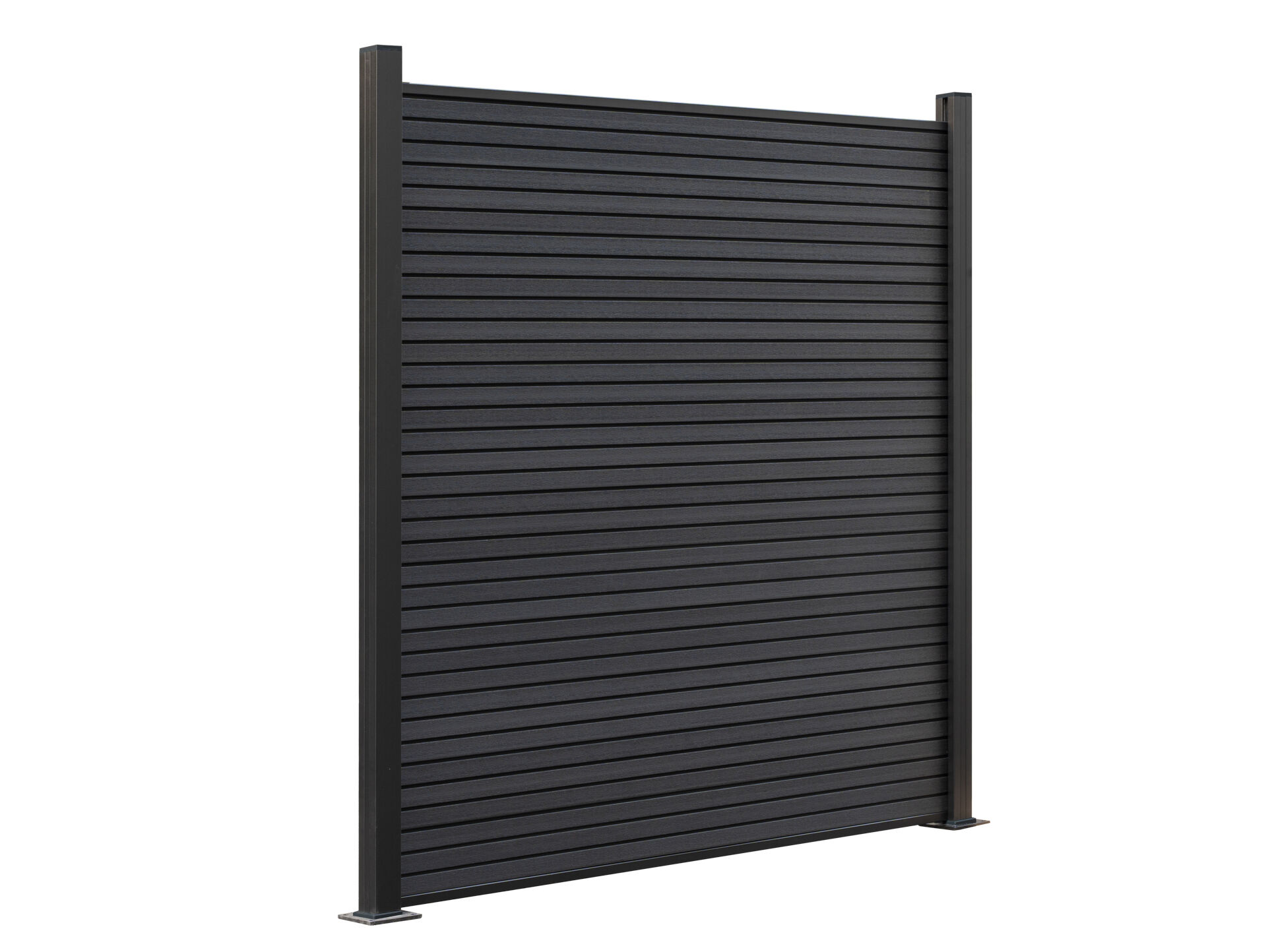 WPC Steckzaun Modell FineLine 180x180 cm Teak