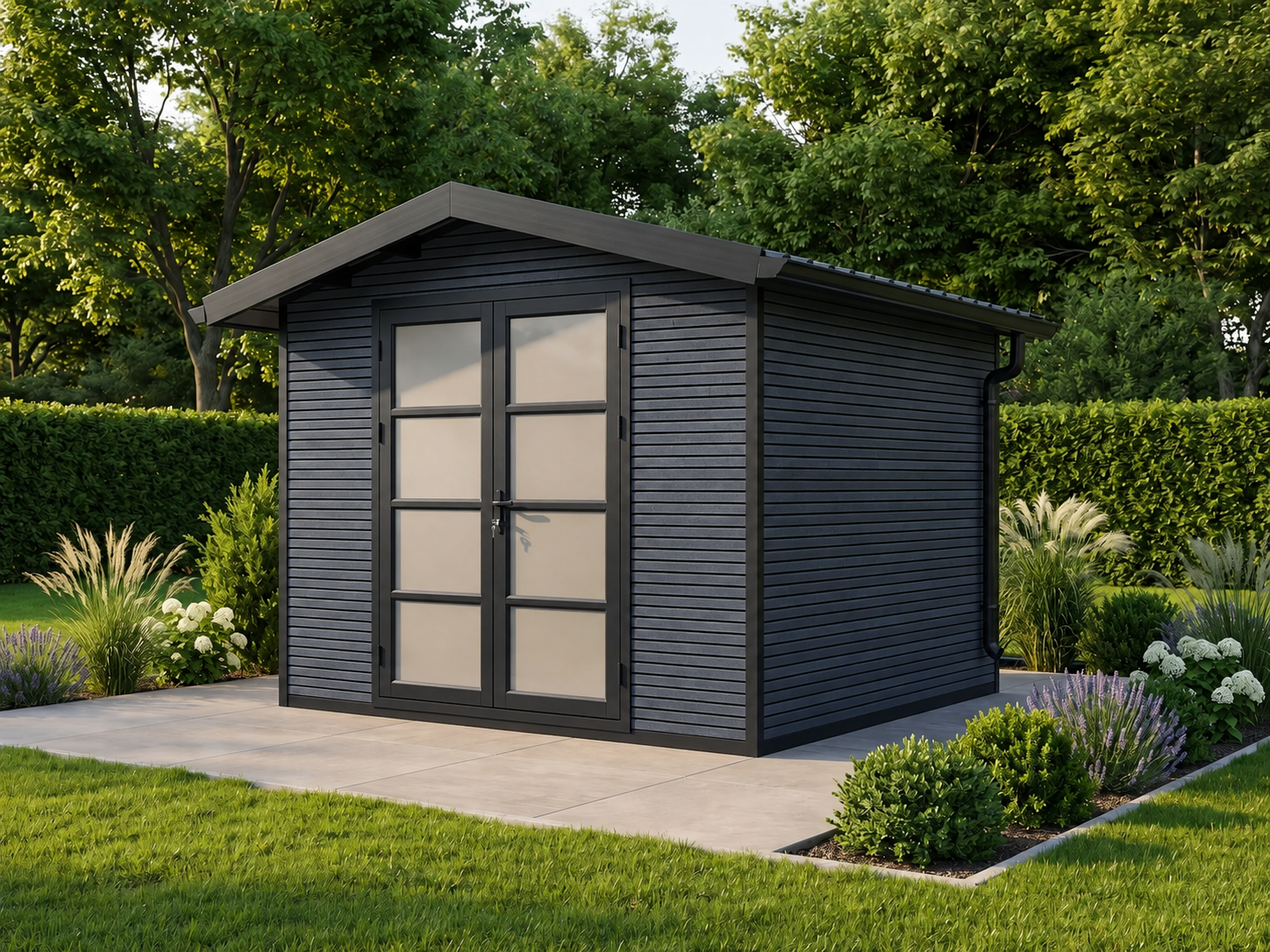30% sparen! WPC Gartenhaus Apex 8,40 m² | modern