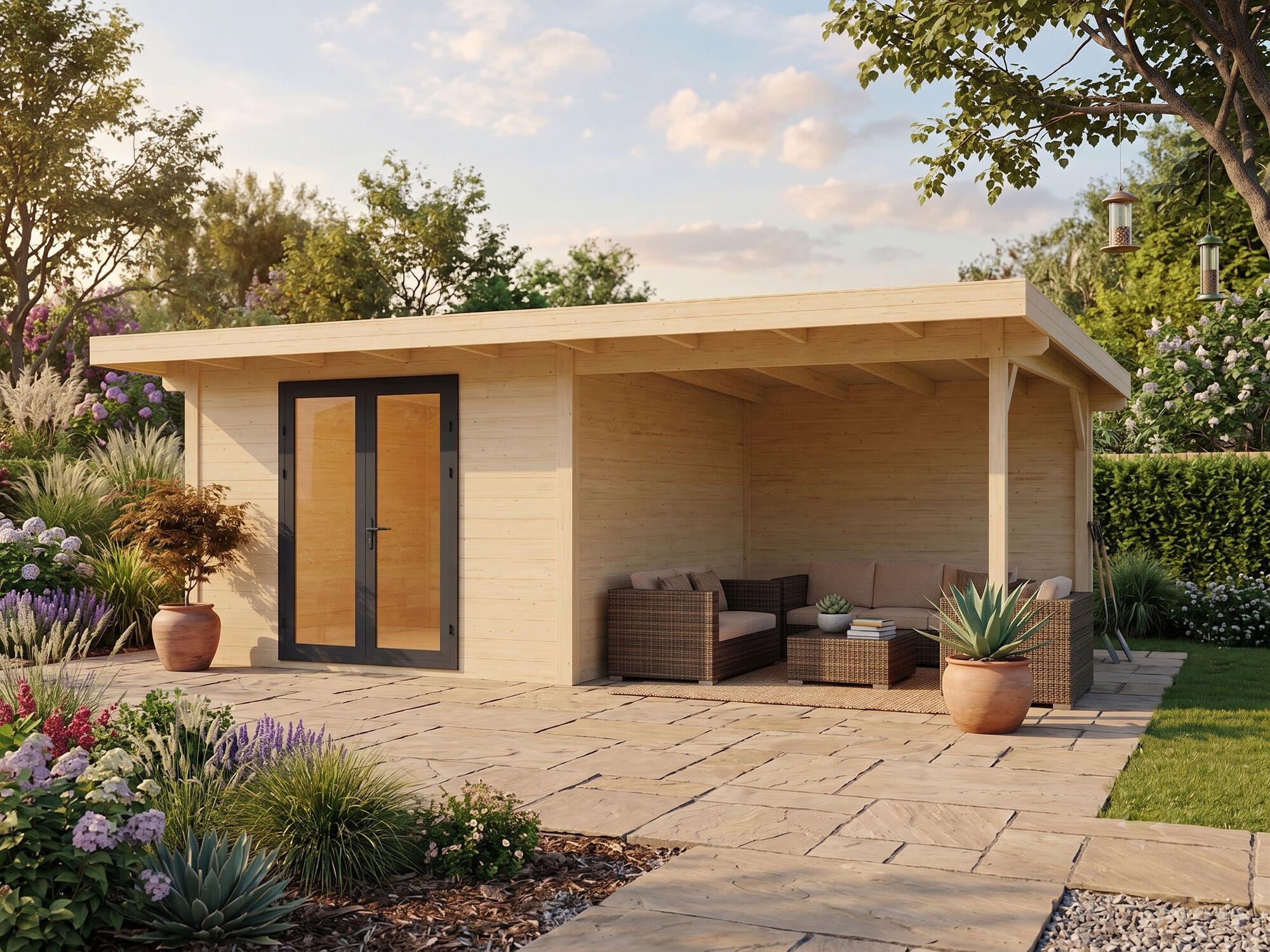 Fjordholz Gartenhaus Modell Alu Line 44-B